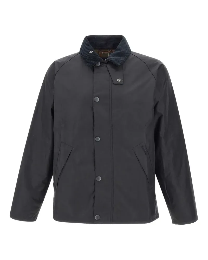Barbour Gewachste Jacke mit Cordkragen - Schwarz Schwarz