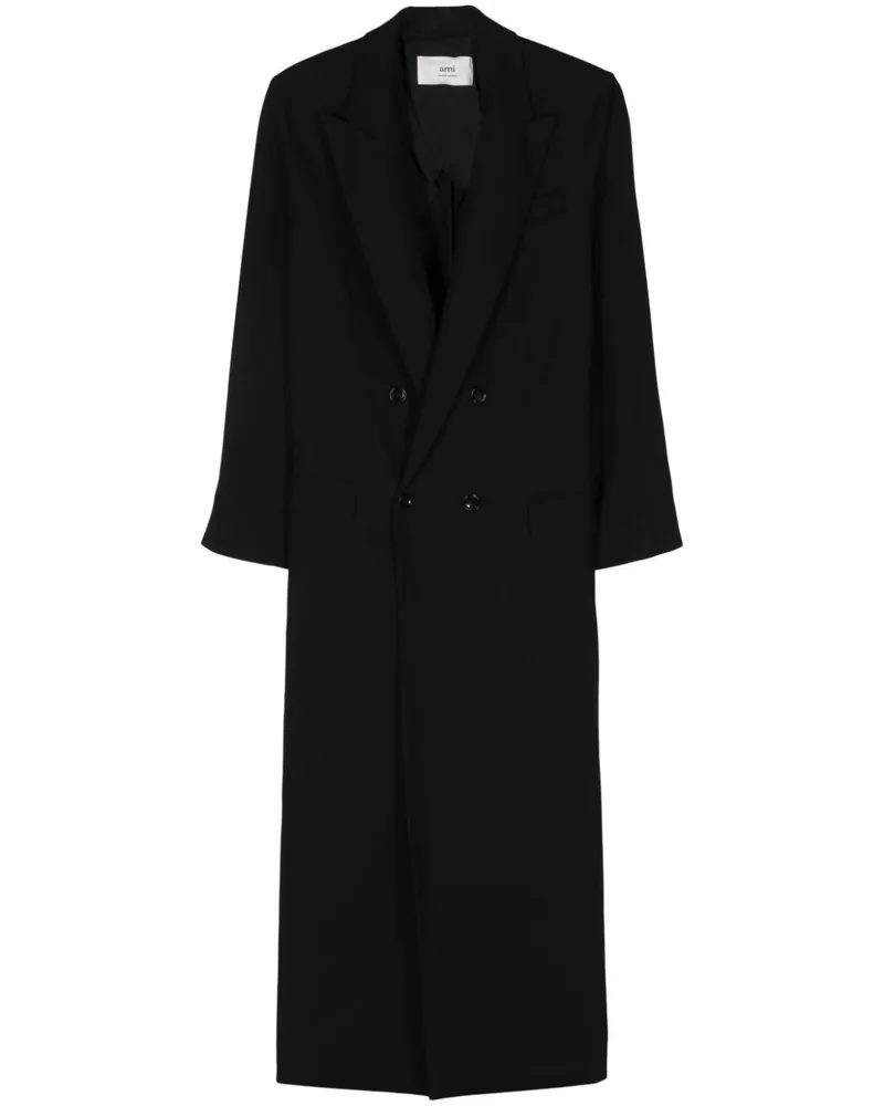 AMI Paris Klassischer Trenchcoat - Schwarz Schwarz