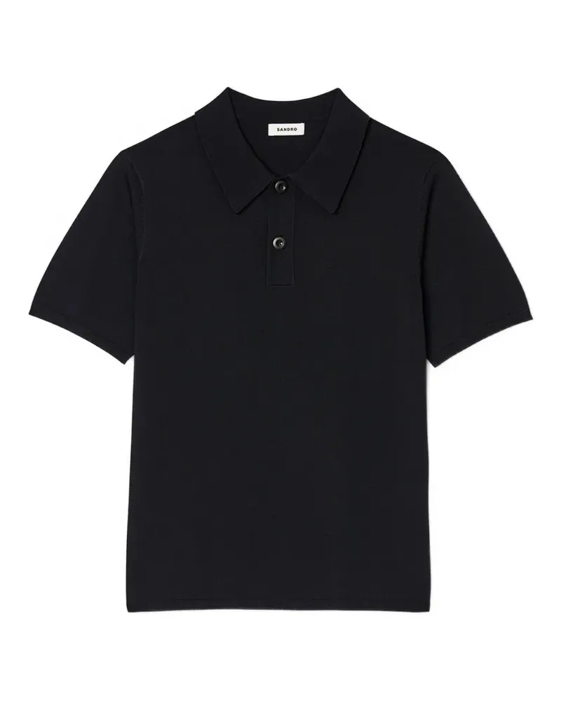 Sandro Klassisches Poloshirt - Schwarz Schwarz