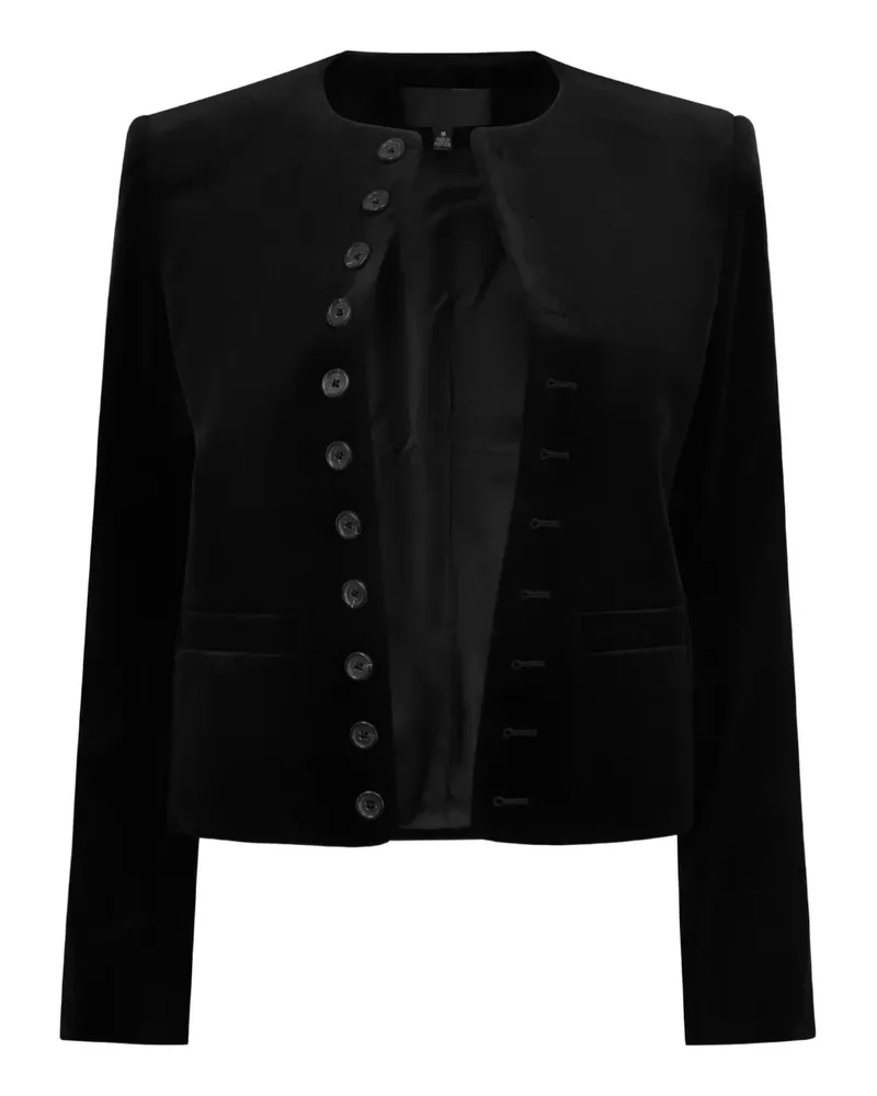 Nili Lotan Kurze Patti Jacke mit Knöpfen - Schwarz Schwarz