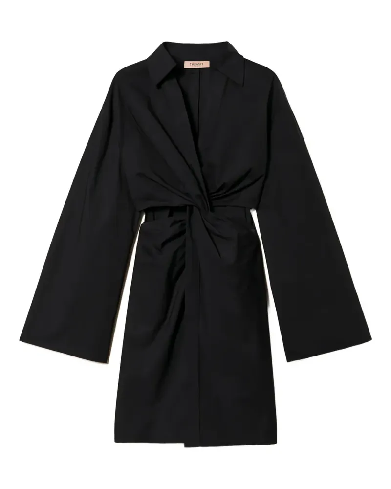 Twin-Set Cut-Out-Tunika mit Knotendetail - Schwarz Schwarz