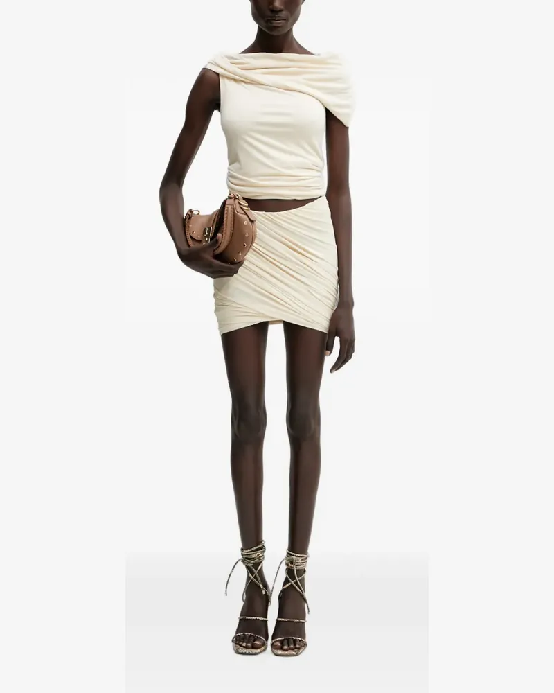 Rick Owens Lilies draped off-shoulder top - Nude Nude