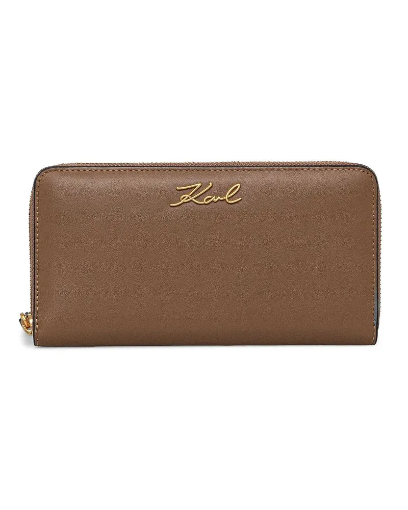 Karl Lagerfeld K/Signature Portemonnaie - Braun Braun