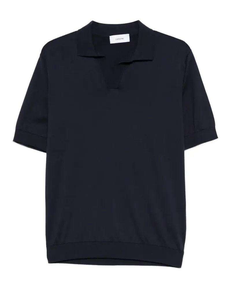 LARDINI open collar T-shirt - Blau Blau