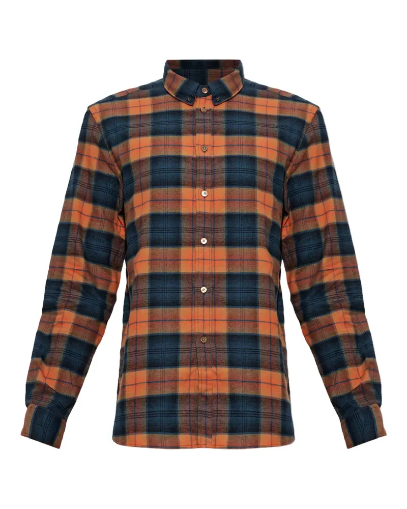 Paul Smith checked button-down collar shirt - Orange Orange
