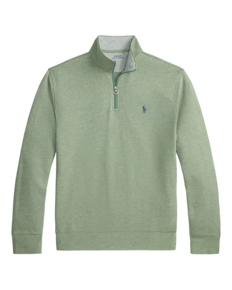 Ralph Lauren quarter-zip logo-embroidered sweater - Grün Grün