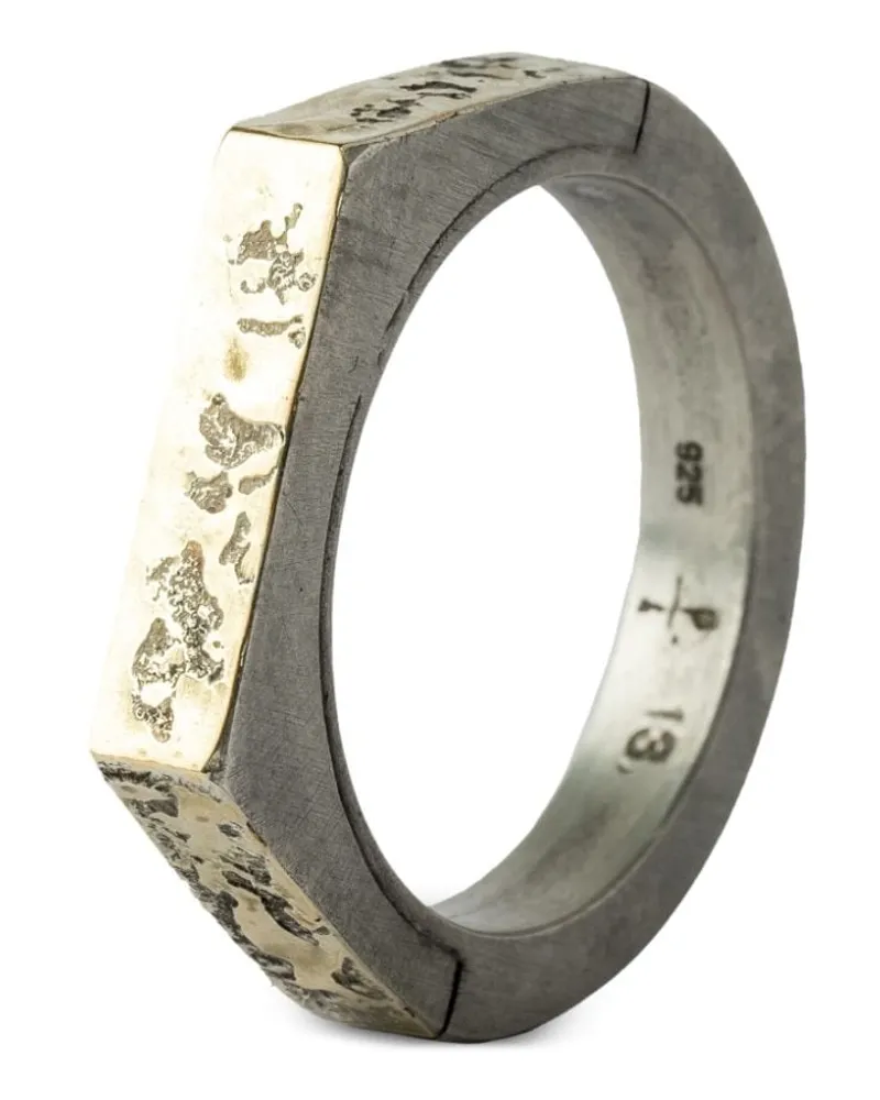 Parts Of Four Vergoldeter Sistema Ring - Silber Silber