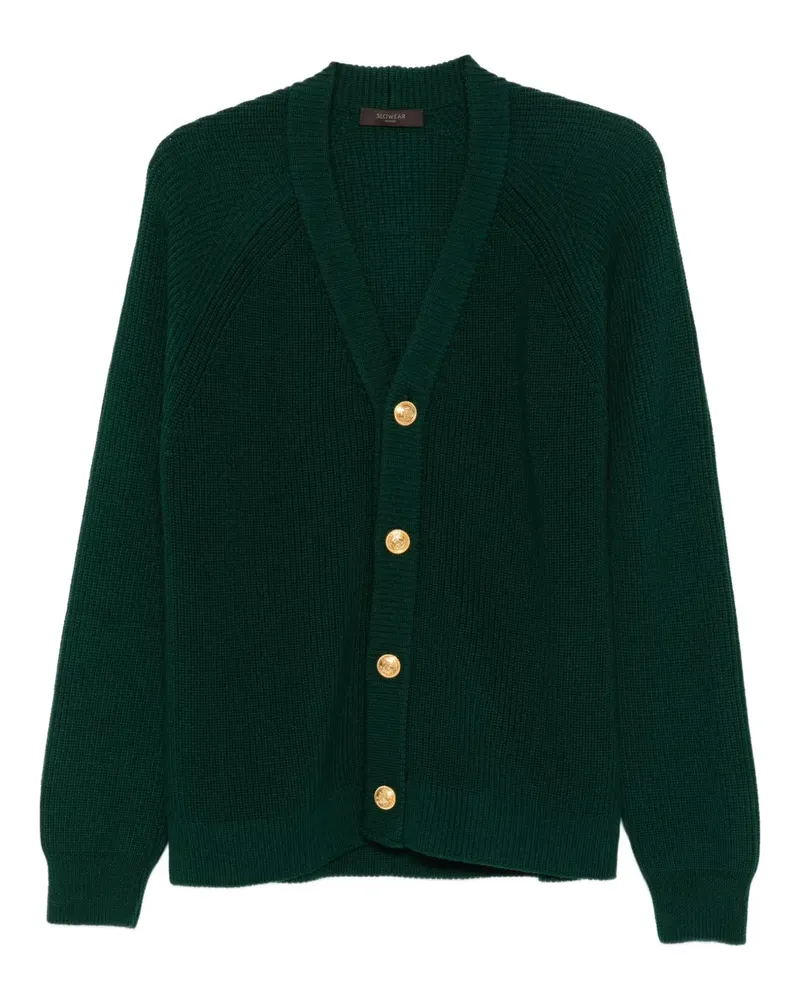 Zanone Cardigan aus Schurwolle - Grün Grün