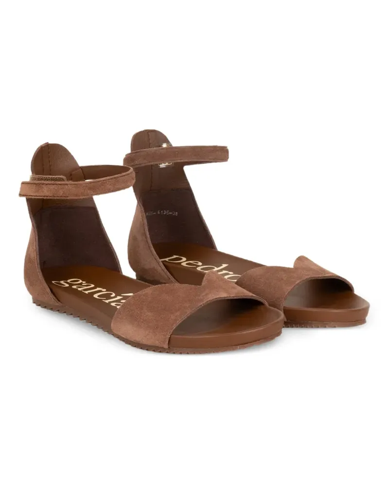 Pedro Garcia touch-strap suede sandals - Braun Braun