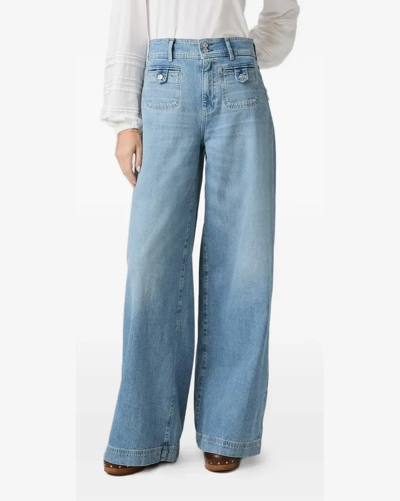 Paige Cameron Jeans mit weitem Bein - Blau Blau