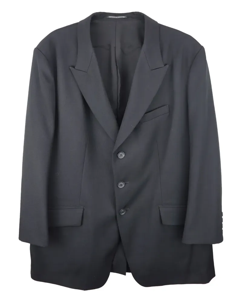 Yohji Yamamoto three-button wool blazer - Schwarz Schwarz