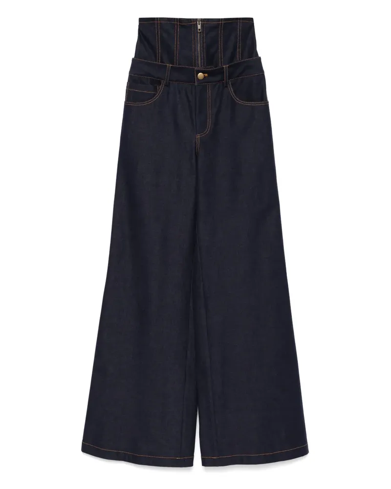 Monse Jeans mit Corsage - Blau Blau