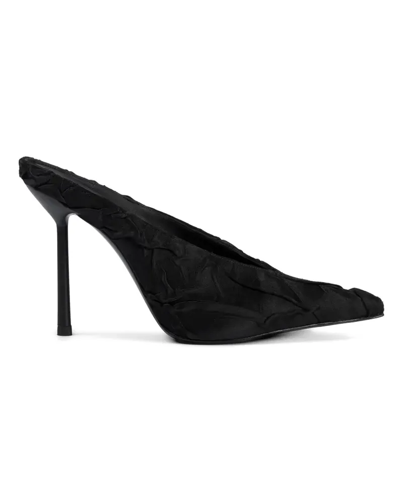 Le Silla Clivage Sandalen mit Knitteroptik - Schwarz Schwarz