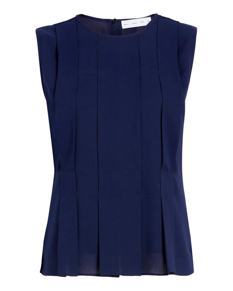 Proenza Schouler Makayla Top mit Falten - Blau Blau