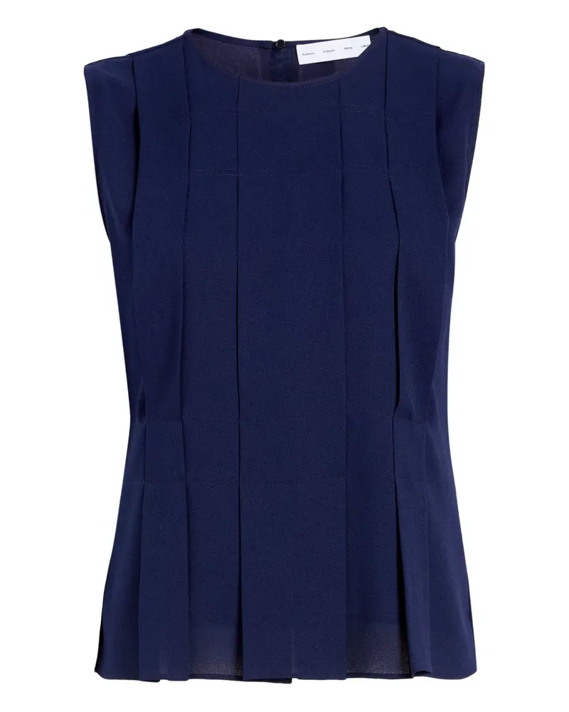 Proenza Schouler Makayla Top mit Falten - Blau Blau