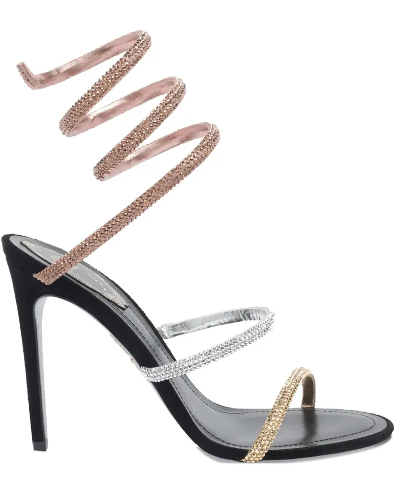 René Caovilla Cleo Sandalen mit Absatz 105mm - Schwarz Schwarz
