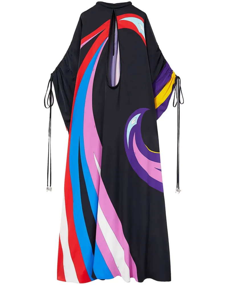 Emilio Pucci Abendkleid mit Cigni-Print - Schwarz Schwarz