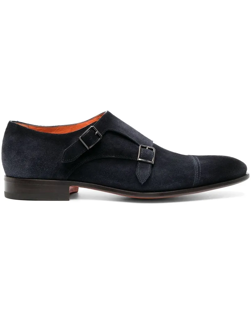 Santoni Monk-Schuhe aus Wildleder - Blau Blau