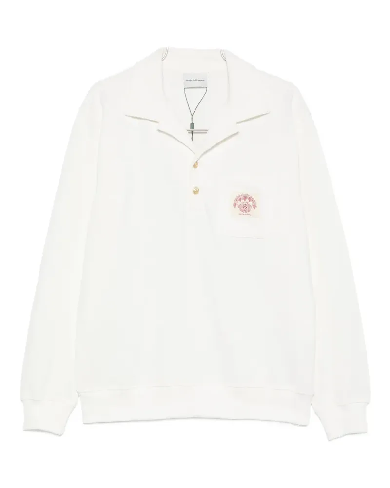 Drôle de Monsieur logo-patch polo shirt - Nude Nude