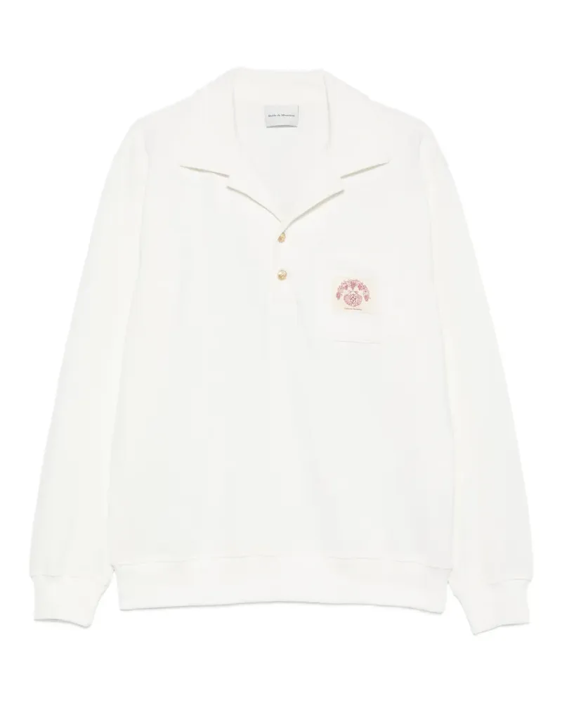 Drôle de Monsieur logo-patch polo shirt - Nude Nude