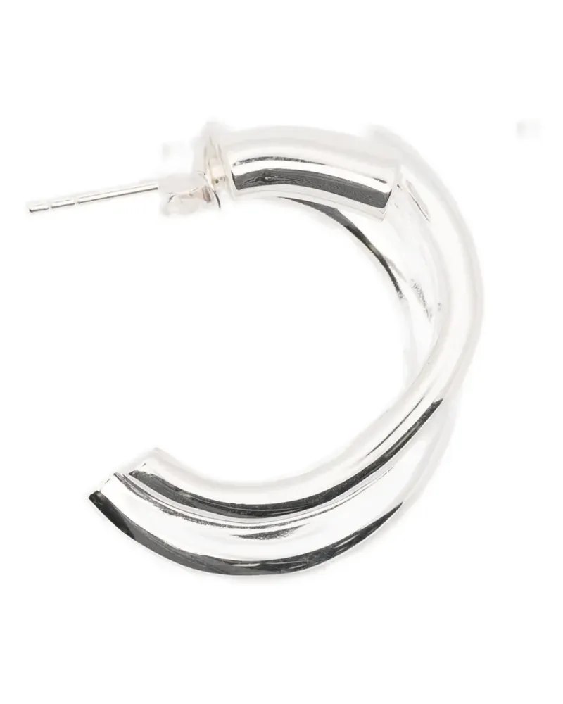 Completedworks twisted hoop earrings - Silber Silber