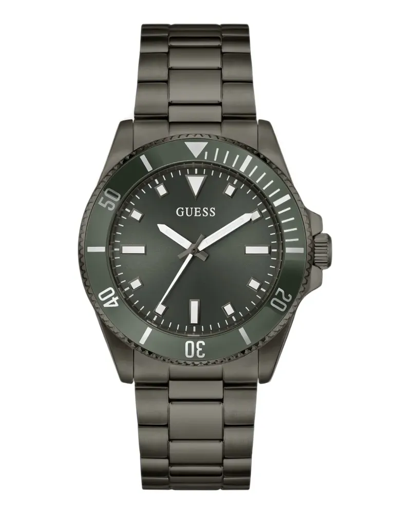Guess Armbanduhr mit Aluminiumring 44mm - Grün Grün