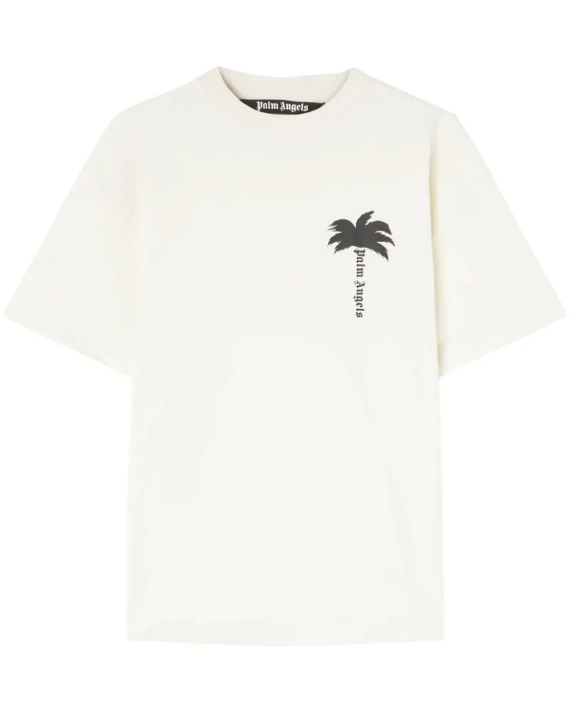 Palm Angels T-Shirt mit Palmen-Print - Weiß Weiß