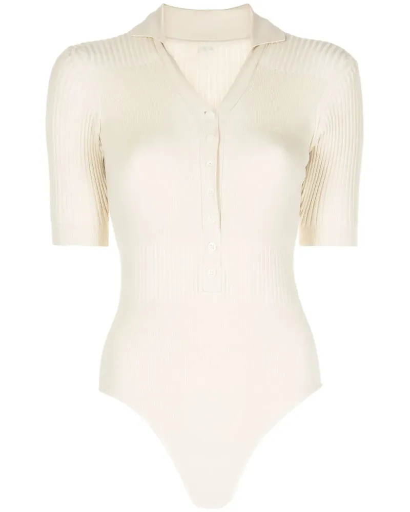 Jacquemus Le Body Yauco Body mit Polokragen - Nude Nude