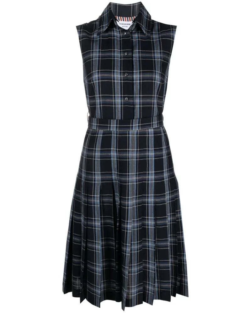 Thom Browne Hemdkleid mit Gürtel - Blau Blau