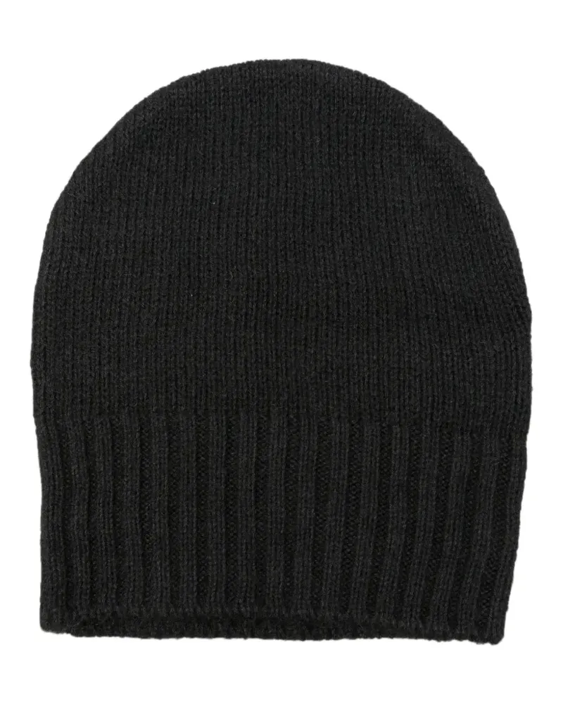Masnada Gerippte Beanie - Schwarz Schwarz