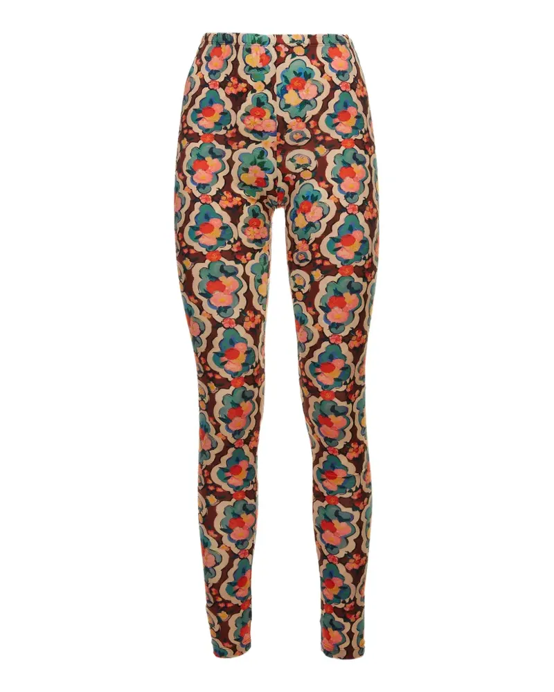 La DoubleJ floral-print leggings - Braun Braun