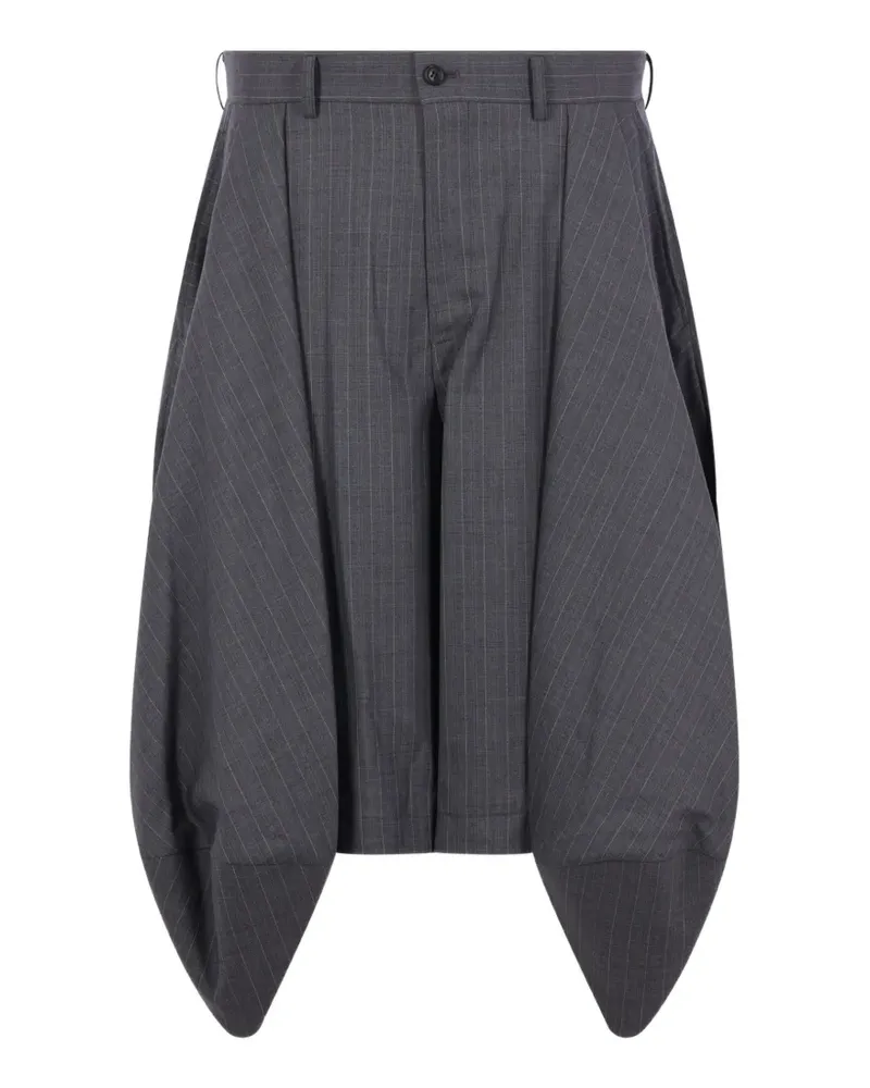 Comme des Garçons pinstripe-pattern draped trousers - Grau Grau