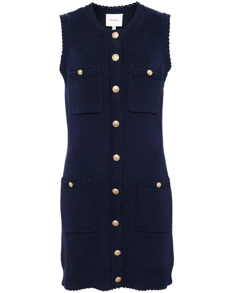 Reformation Catalina Kleid - Blau Blau
