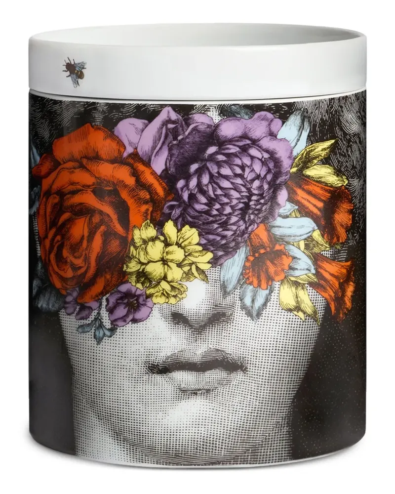 Fornasetti Nel Mentre Tra i Fiori Decor "Giardino Segreto" Kerze (1020g) - Weiß Weiß