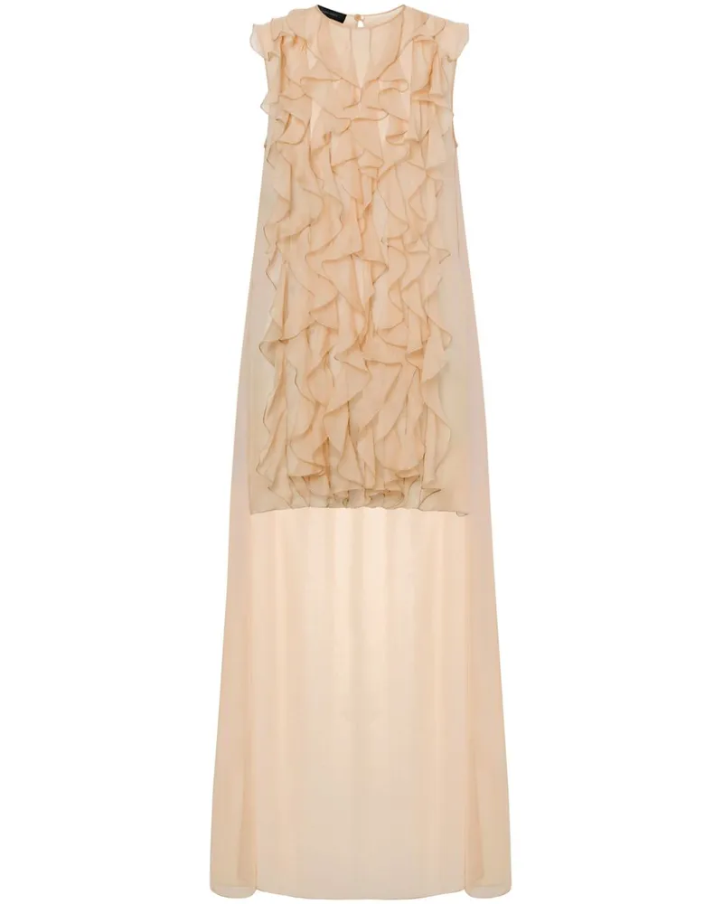 Alberta Ferretti Bluse mit Rüschendetail - Nude Nude