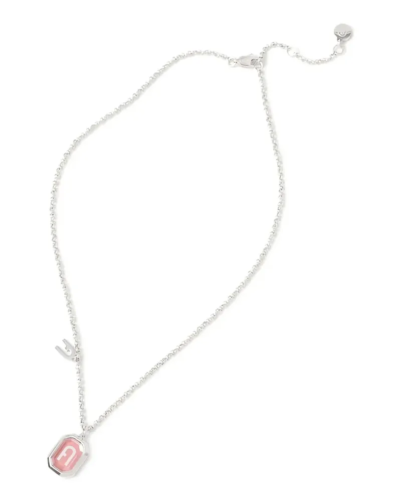 Furla logo-pendant necklace - Silber Silber
