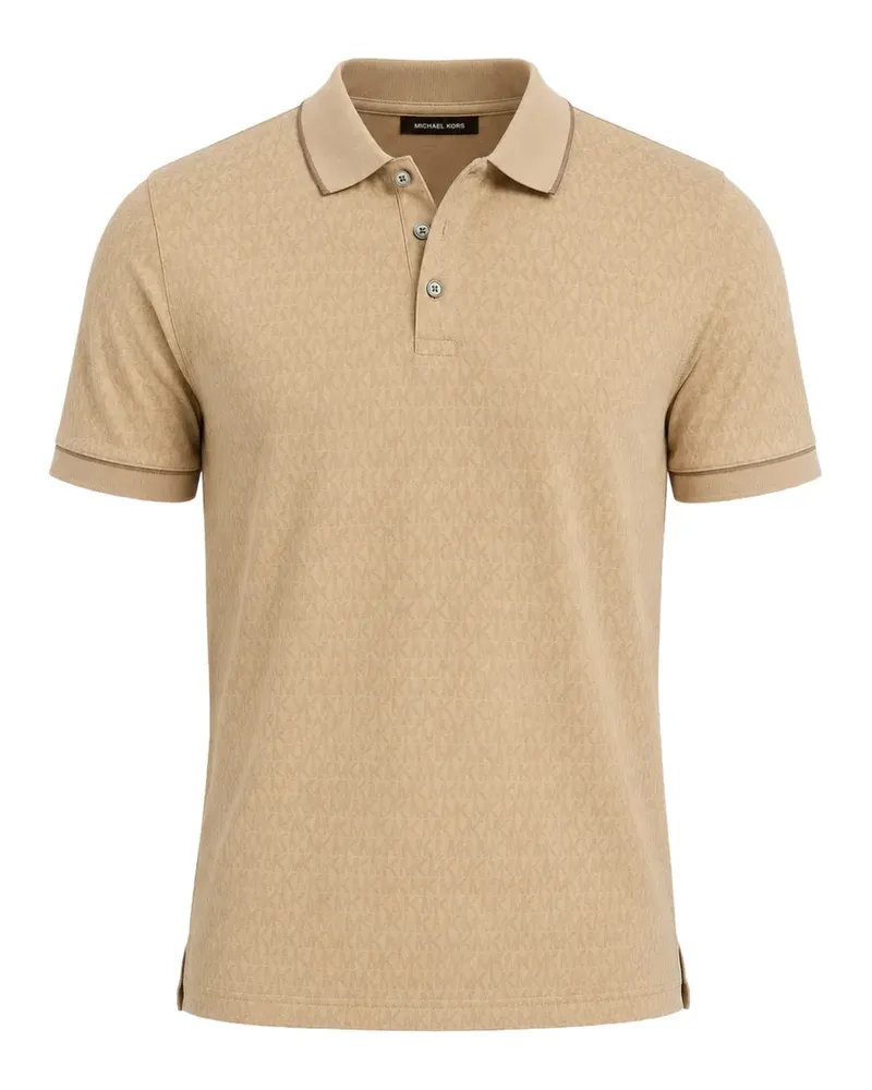 Michael Kors signature-logo cotton jersey polo shirt - Nude Nude