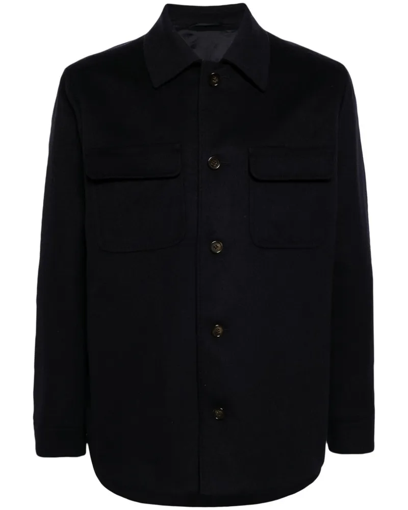 N.Peal Jacke mit gespreiztem Kragen - Blau Blau