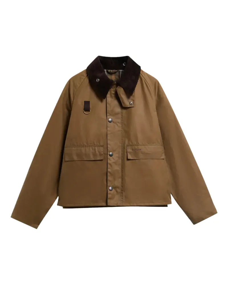 Barbour Gewachste Jacke mit Cordkragen - Braun Braun