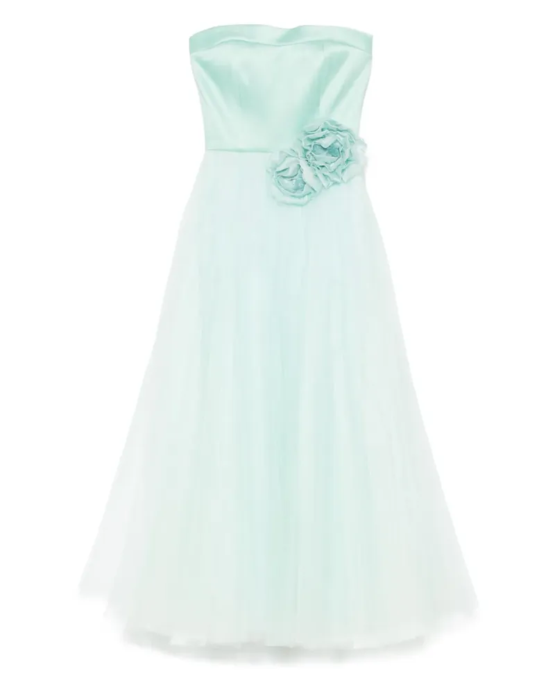 Parlor Abendkleid mit Blumenapplikation - Grün Grün