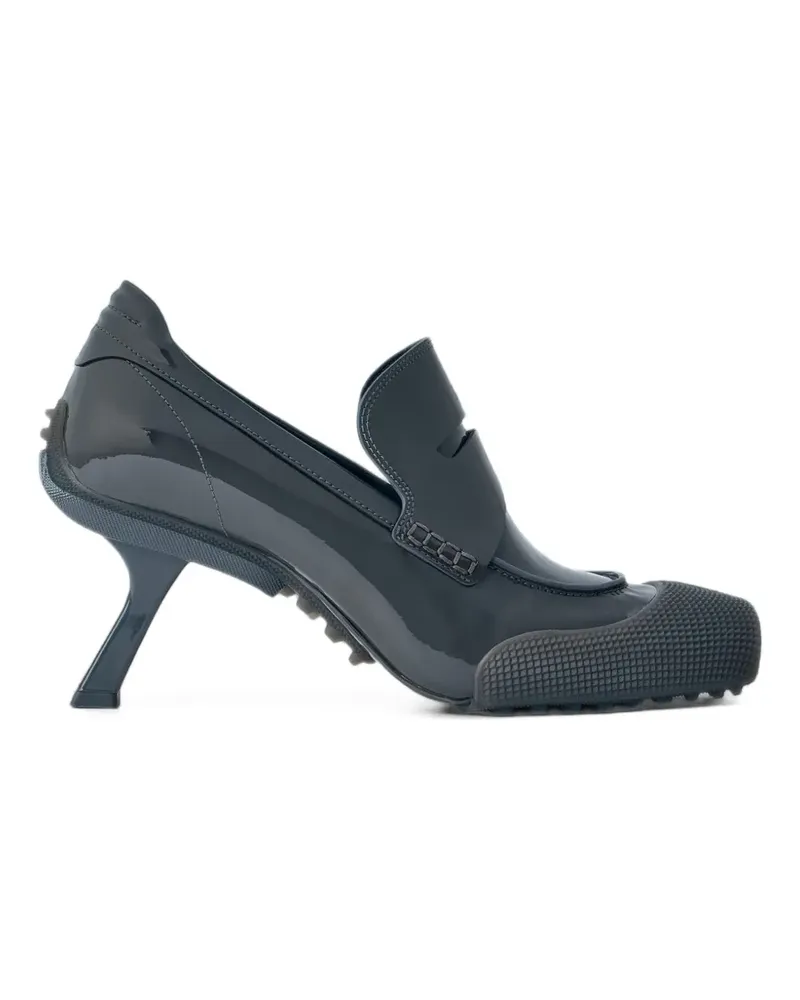 Lacoste Runway Matchday patent leather heeled pumps - Grau Grau