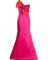 Amsale Asymmetrisches Abendkleid aus Satin Rosa