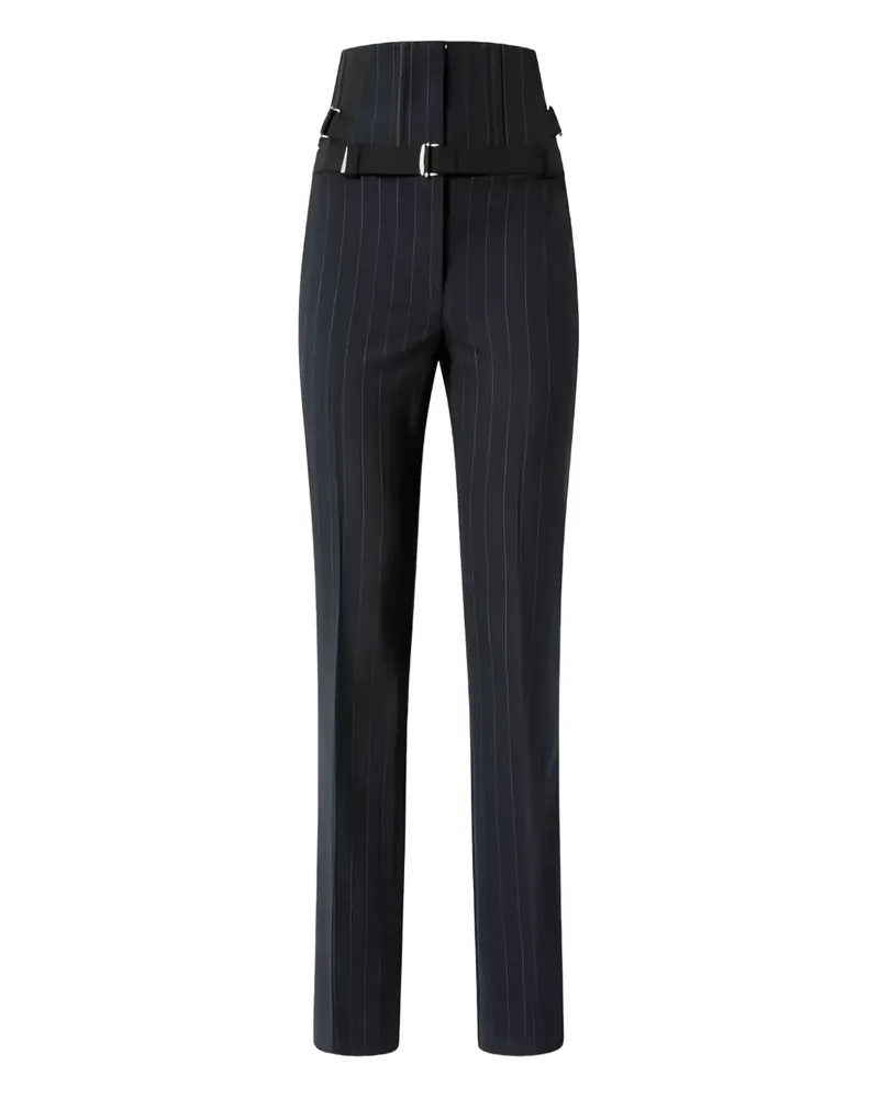 Pinko pinstripe-pattern belt trousers - Blau Blau