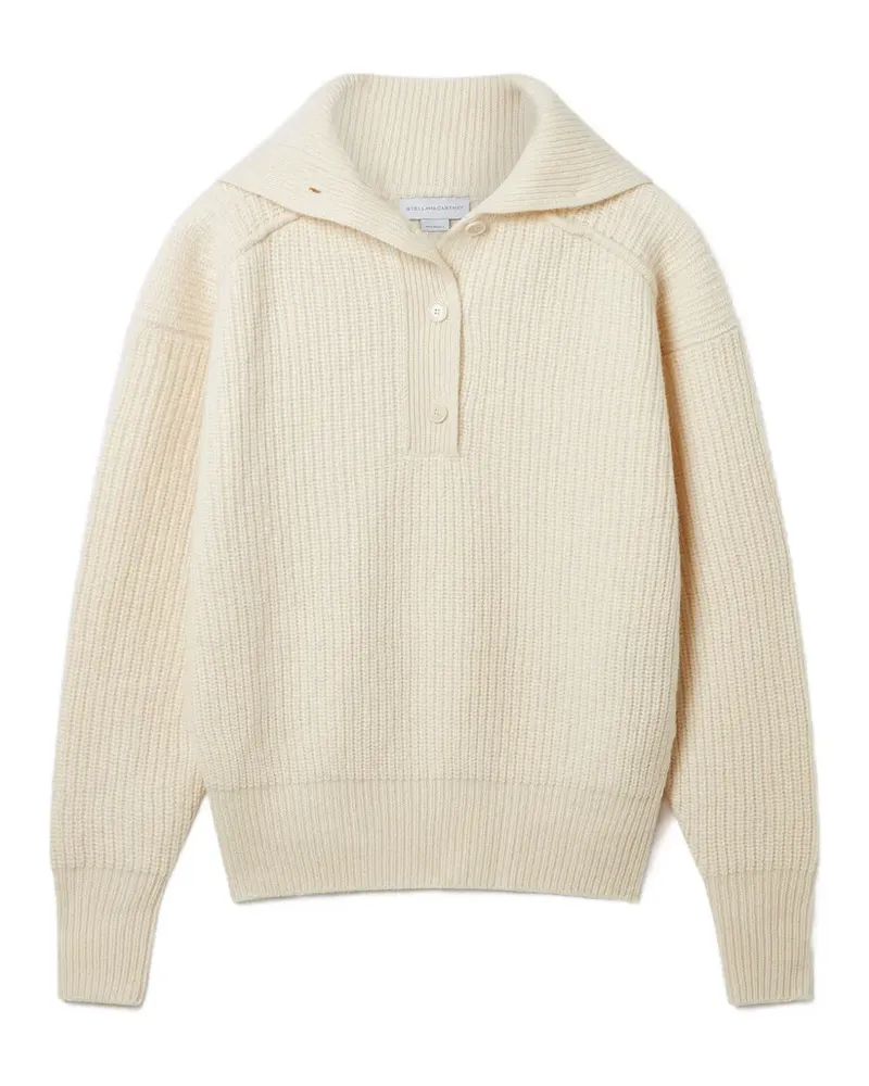 Stella McCartney Gerippter Pullover mit Knöpfen - Nude Nude
