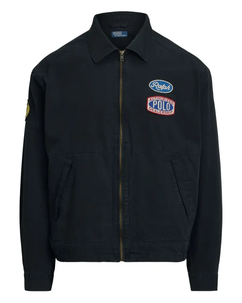 Ralph Lauren Reißverschlussjacke mit besticktem Patch - Schwarz Schwarz
