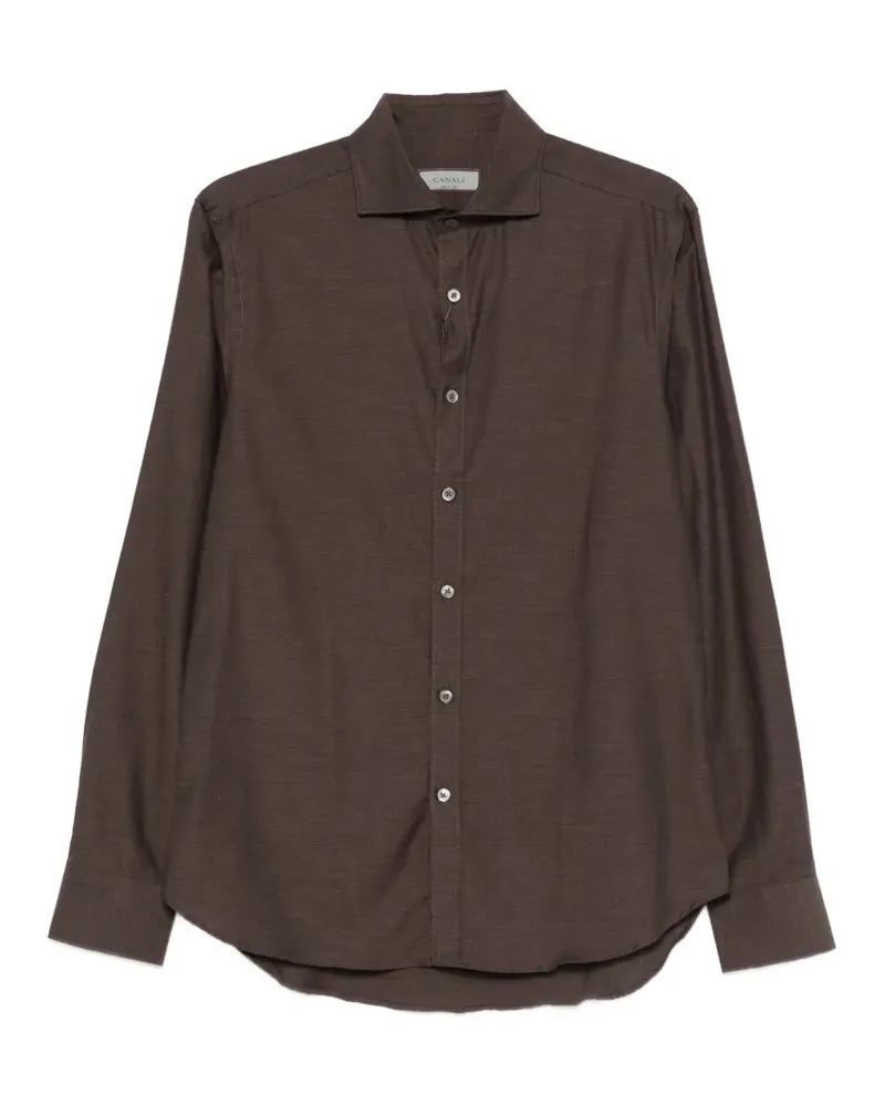 Canali Klassisches Hemd - Braun Braun