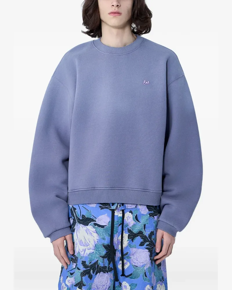 ERL Sweatshirt mit Logo-Stickerei - Violett Violett