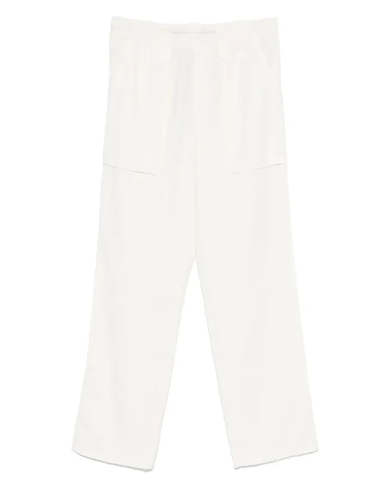 ASPESI Hose mit Slub-Struktur - Weiß Weiß