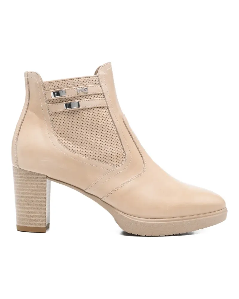 Nero Gardini Stiefel mit perforierten Riemen - Nude Nude