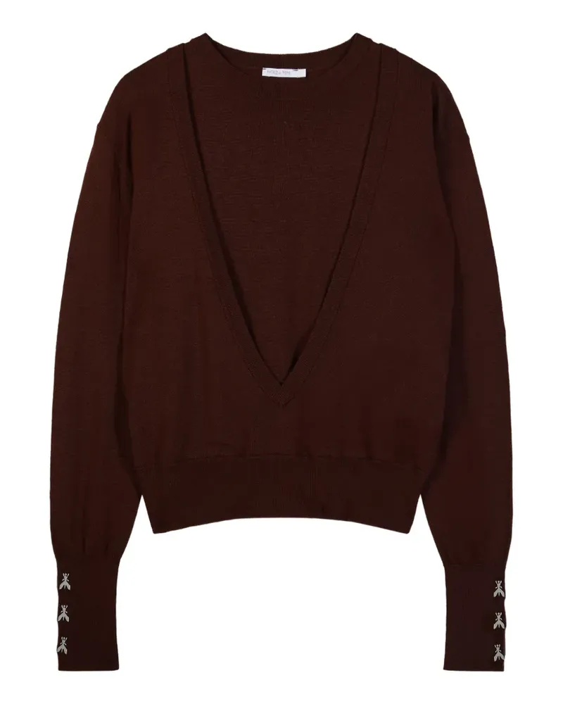 Patrizia Pepe Pullover im Layering-Look - Braun Braun